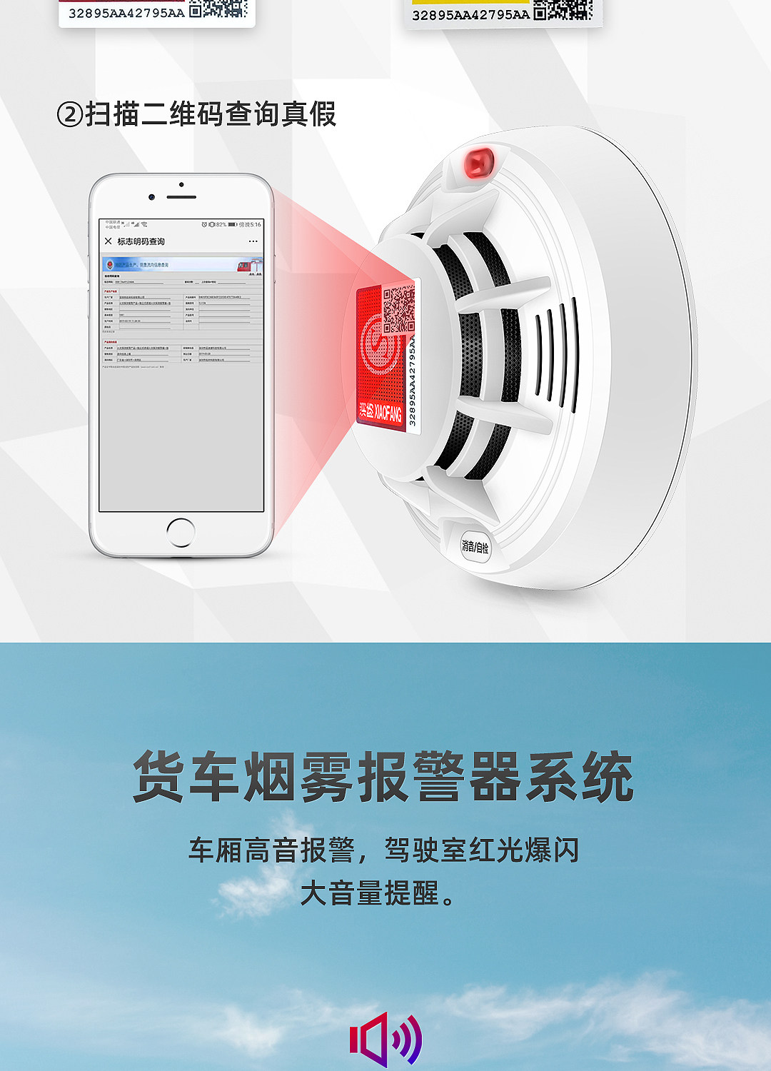 Детектор беспроводной машины пожарного дыма.