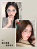 Old Money Style Half-Frame Glasses for Nearsighted Women, Customizable Prescription, Oval Gray Series, Ultra-Light Gold Wire Glasses, No-Makeup Essential