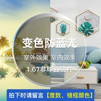 Зеркальная рама+ультра -типин 1,67 Изменение цвета+анти -беглый свет два -в зеркале (цвет/степень сообщения)