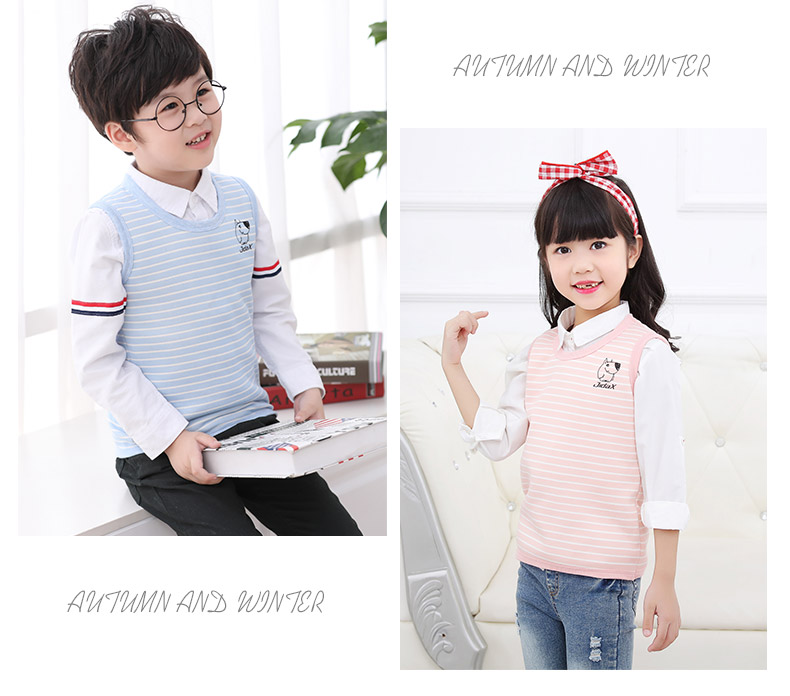 Trẻ em cộng với vest nhung bé trai dày cotton nhiệt đồ lót bé gái vest mùa thu và mùa đông bé chạm đáy áo gile thu đông cho bé trai
