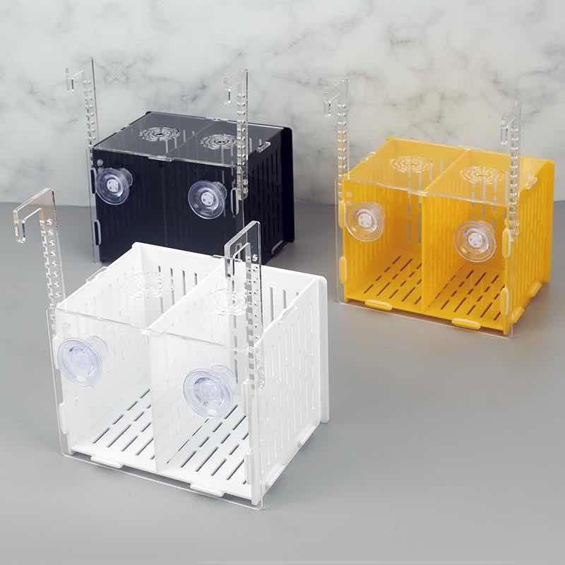 Black Yellow Wood Grain Color Acrylic Macroporous Turtle Isolation Case Dog Head Fish Turtle Fry hatchbox Big Fish Isolation Box