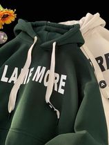 Even Cap Plus Velvet Clothing Spring Fall American Heavy Weights Clothes Class Sense Loose Big Code Jacket