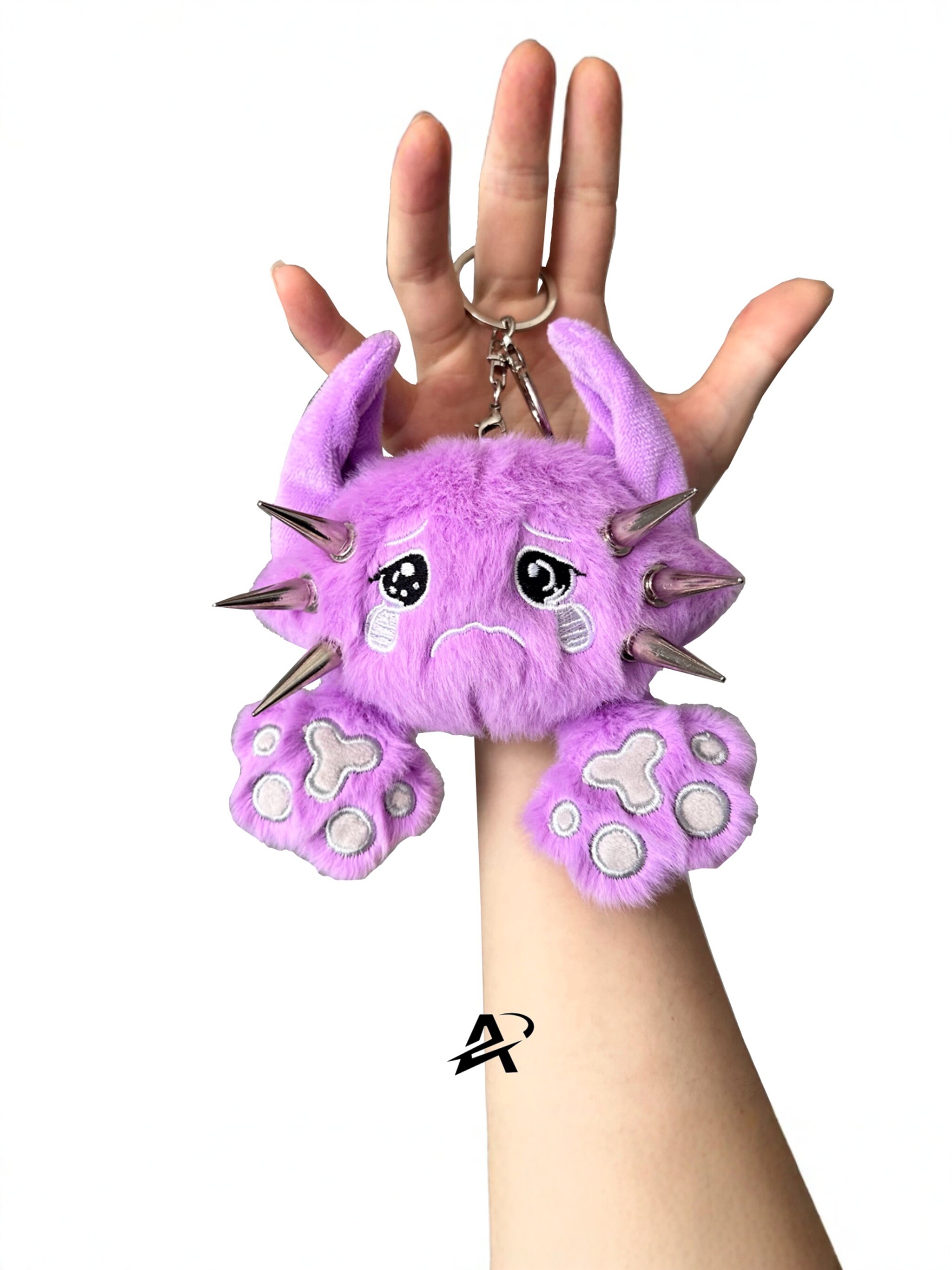 Antiphase Black Cartoon Plush Keychain Bag Charm