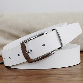 Men's and women's genuine leather casual and versatile leather belts