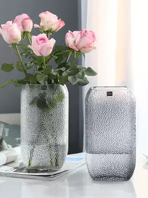 European-style glass vase transparent hydroponic simple creative living room flowers lily rose flower arrangement bottle decoration flower dryer