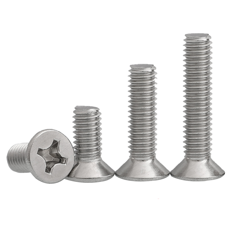 304 stainless steel cross flat head screw countersunk head screws small bolts big full accessories M1M2M3M4M5M6M8-12