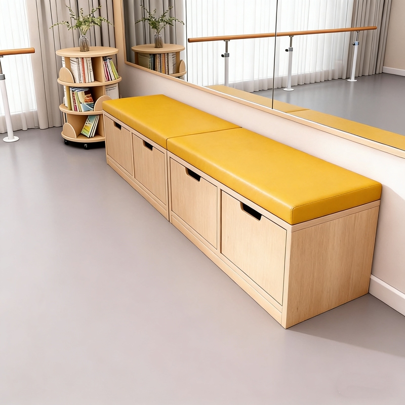 Children's Activity Dance Shoe Cabinet Sofa Integrated Storage Stool Shoe-Changing Stool Classroom Leisure Stool Storage Cabinet Sofa Stool Cabinet