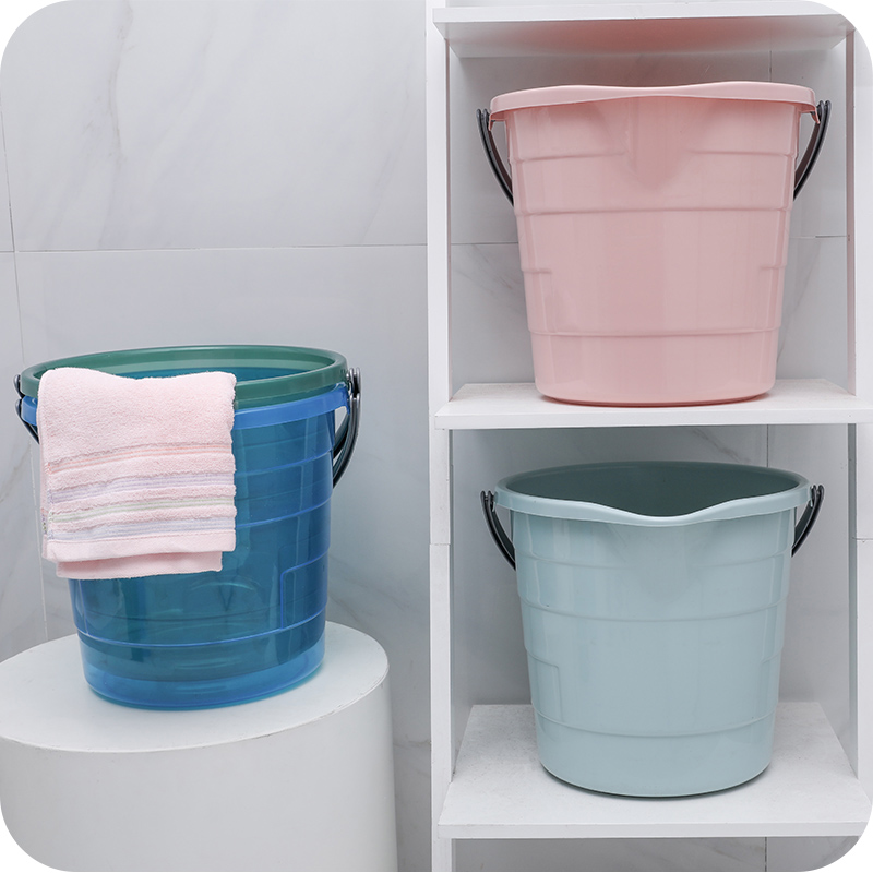 Thickened plastic drop-resistant large transparent portable bucket household laundry bucket car wash cleaning storage bucket portable bucket
