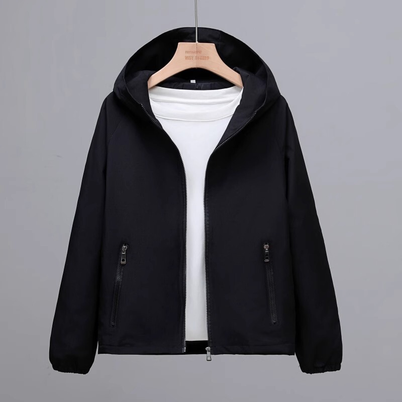 2026 Spring and Autumn New Korean Style Loose Versatile Thin Jacket Women's Spring and Autumn Windbreaker Short Jacket Casual Top 2026 Spring and Autumn New Korean Style Loose Versatile Thin Jacket Women's Spring and Autumn Windbreaker Short Jacket Casual Top