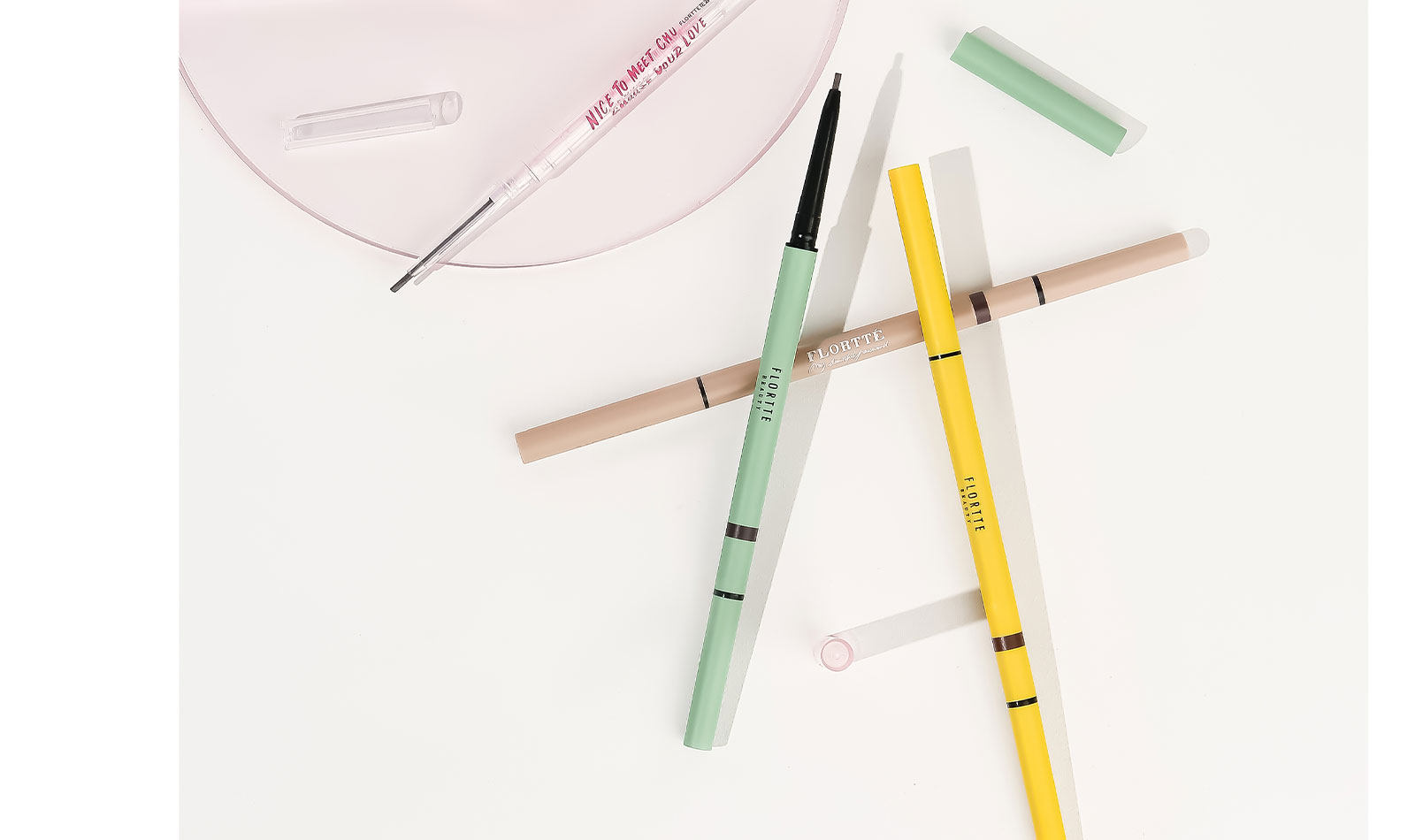 【中國直郵】 花洛莉亞Flortte 眉筆自然防水新手精細眉筆 #B2灰褐色