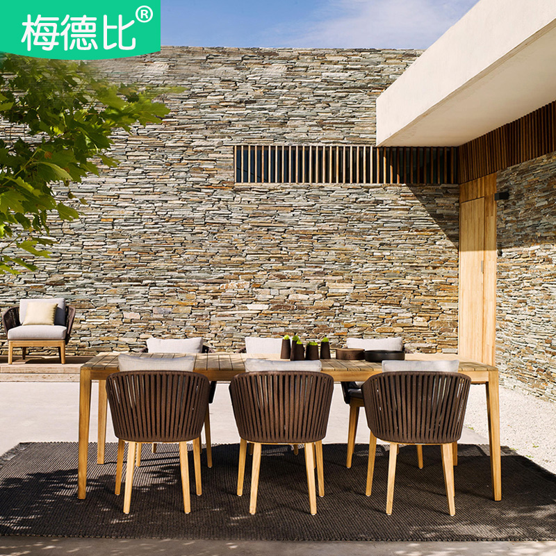 Mederby Nordic Outdoor Table And Chairs Patio Garden Outdoor Table And Chairs Balcony Vines OPEN-AIR TABLE CASUAL SOFA