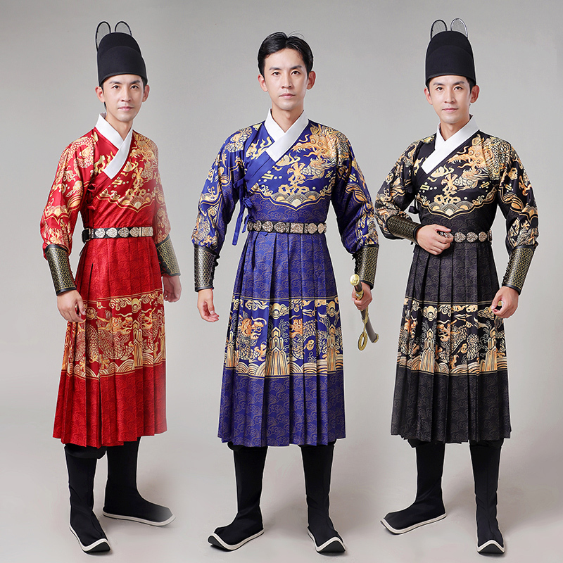 Yankouming Hanfu Flying Fish Suit Brocade Guard Embroidery Spring Knife Dragon Robe Ancient Style Men's Ming Dynasty Undercoat Full Set