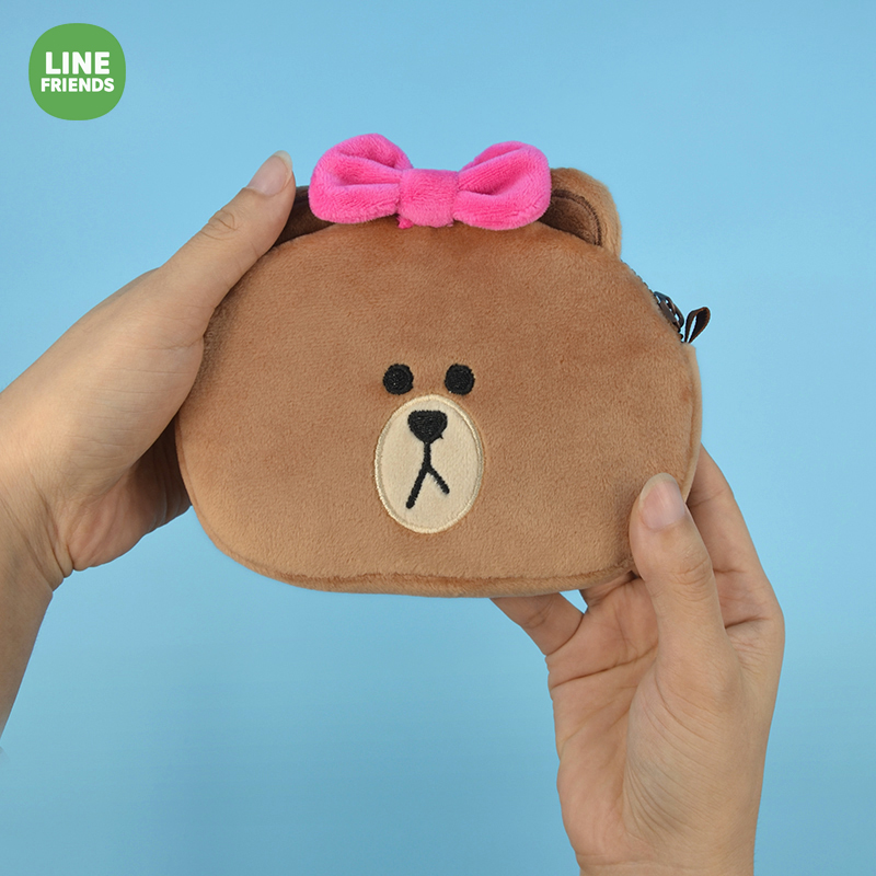 BẠN BÈ ĐƯỜNG DÂY dài hạn chính thức Gấu nâu Zero, Wallet Gấu Plush trẻ em Túi cho những món quà sinh nhật dành cho nam giới và phụ nữ.