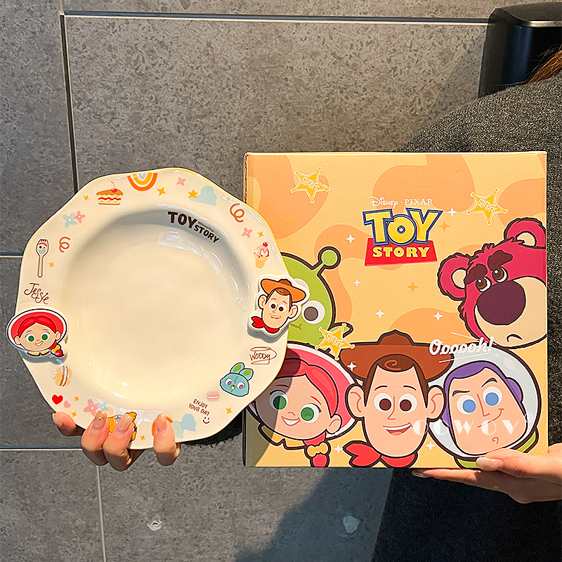 Toy Story Ceramic Plate, Household Dish Plate, 2026 New Model, Fish Plate, Saucer, Dinner Plate, High-Value Cute Tableware Toy Story Ceramic Plate, Household Dish Plate, 2026 New Model, Fish Plate, Saucer, Dinner Plate, High-Value Cute Tableware