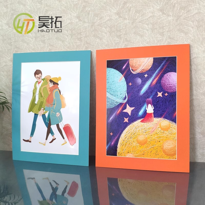 Haituo Cardboard Wall-Mounted Picture Frame A4 A3 A2 16K 8K 4K 2K Paper-Cut Gouache Painting Sketch Calligraphy and Painting Framing Haituo Cardboard Wall-Mounted Picture Frame A4 A3 A2 16K 8K 4K 2K Paper-Cut Gouache Painting Sketch Calligraphy and Painting Framing