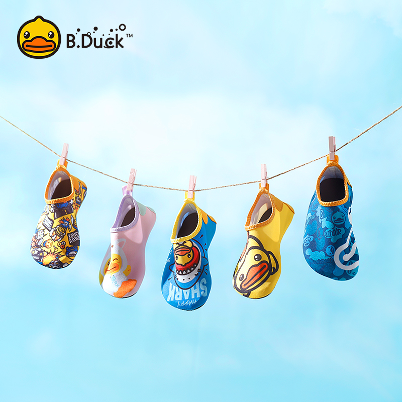 B Duck Little Yellow Duck Children Beach Shoes Boy Girl Baby Boy Involved In Water Anadromous Sandals Shoes Non-slip Quick Dry Socks Shoes