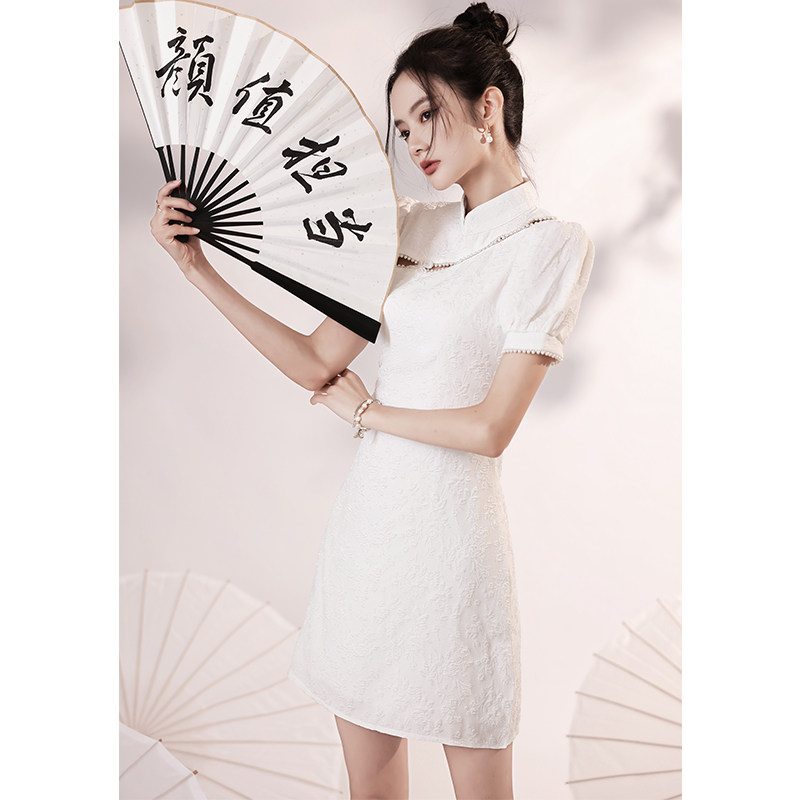 Improved flag burqa female summer style 2022 new young models white pharos Teenage Girl Everyday Short small subs