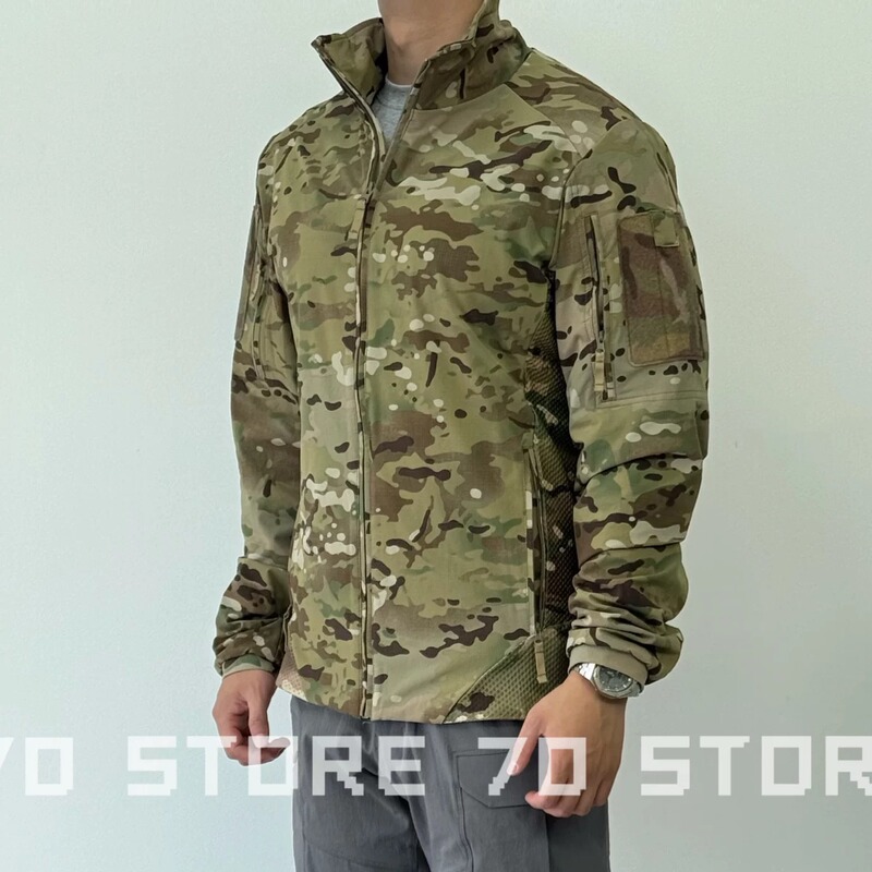 Hunter-Softshell Camouflage Stand-Collar Tactical Jacket for Men, Loose Fit, Spring and Autumn Outdoor Zip-Up Coat, Outdoor Jacket Hunter-Softshell Camouflage Stand-Collar Tactical Jacket for Men, Loose Fit, Spring and Autumn Outdoor Zip-Up Coat, Outdoor Jacket