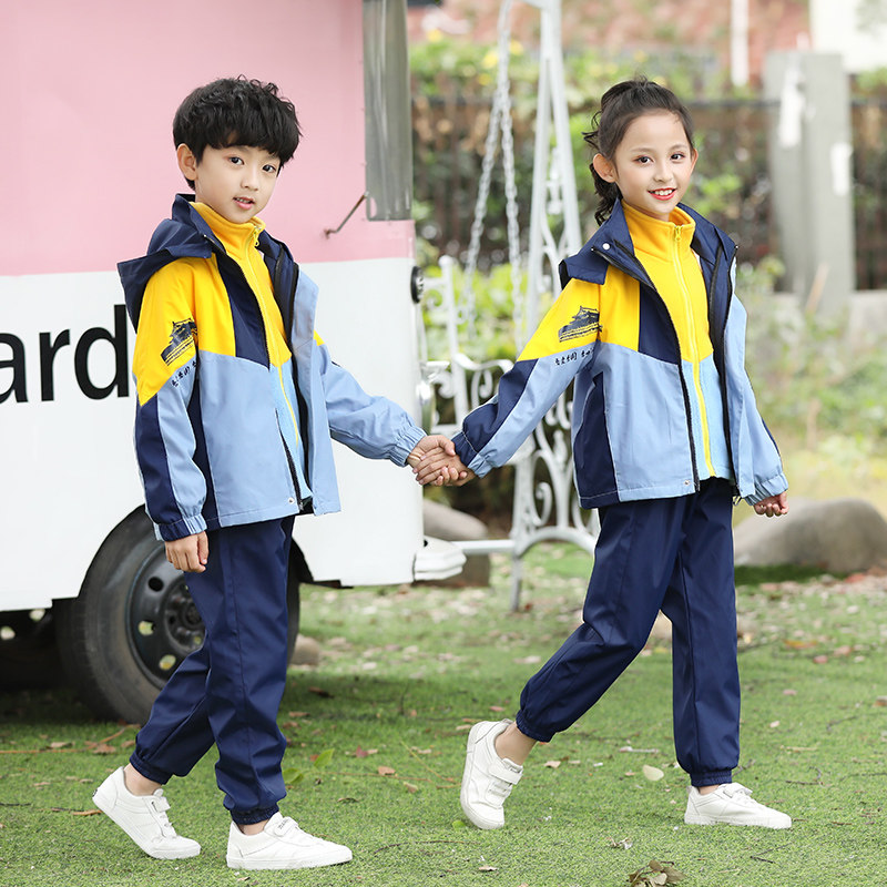 Elementary school students new jacket school uniform liner three-piece kindergarten uniform first grade spring and autumn sports class uniform