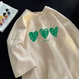 Белая хлопковая летняя футболка с коротким рукавом, 2025 года, оверсайз