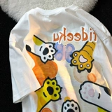 Сексуальная милая весенняя летняя трендовая футболка, свободный крой, короткий рукав