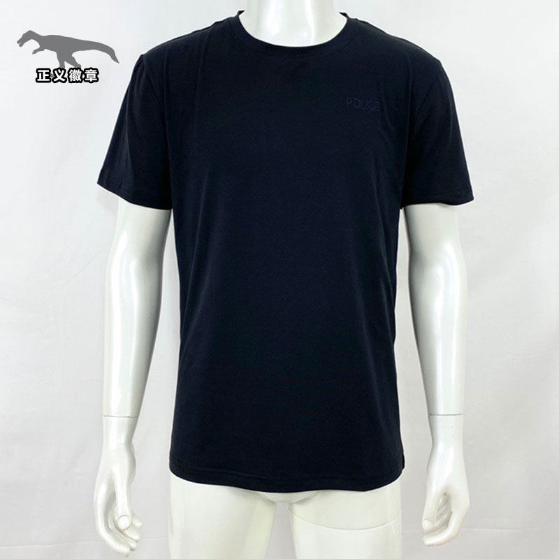 Summer outdoor pure cotton sweatshirt elastic light slim fit breathable short sleeve black training short sleeve T-shirt