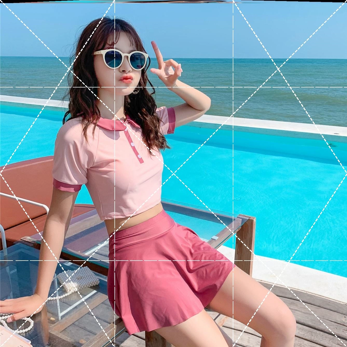 Áo tắm của phụ nữ áo tắm hai mảnh chia tính khí áo tắm che bụng giảm béo bộ đồ bơi thể thao hakama nữ học sinh kỳ nghỉ bong bóng - Bộ đồ bơi hai mảnh