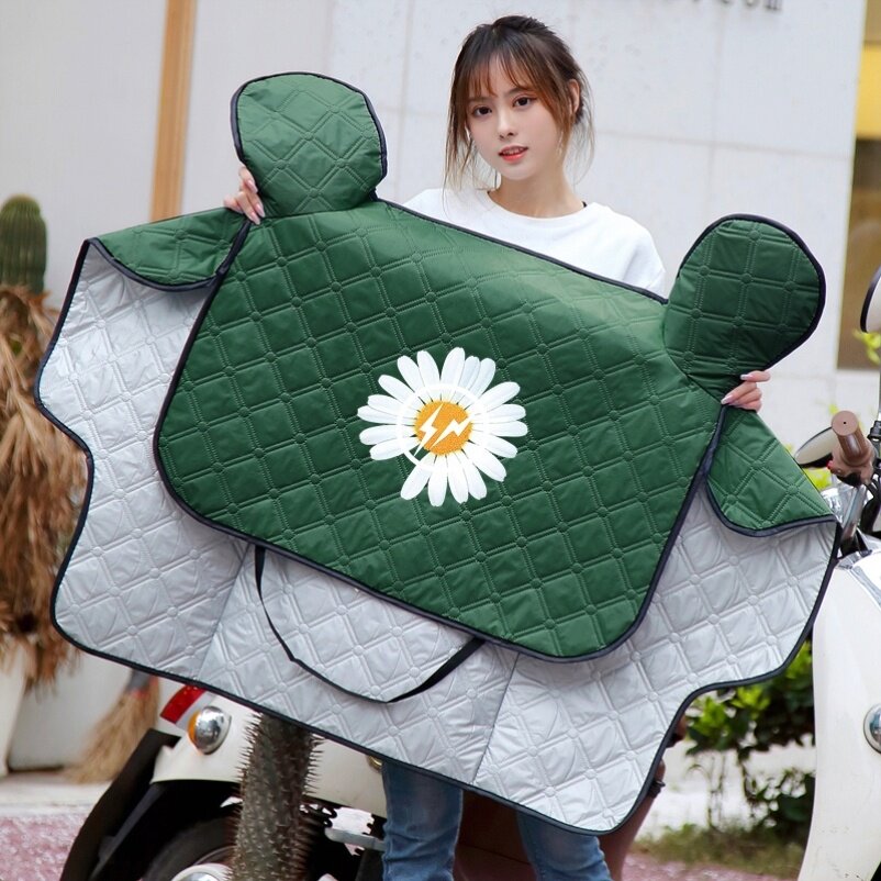 Thin motorcycle sunshade battery car increased spring and autumn windproof cover party wind is cold and waterproof windshield riding