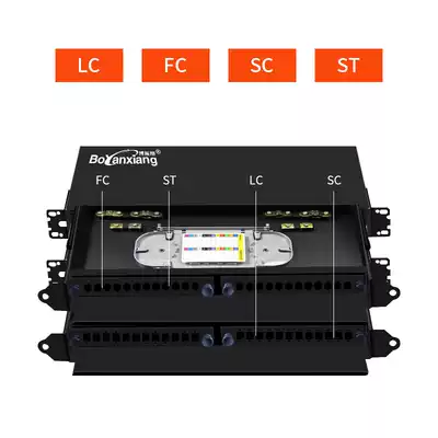Boyanxiang 24-port terminal box SC rack-up pull-out 24-port fiber terminal box SC ST FC LC cable connection box fuse box wiring carrier class