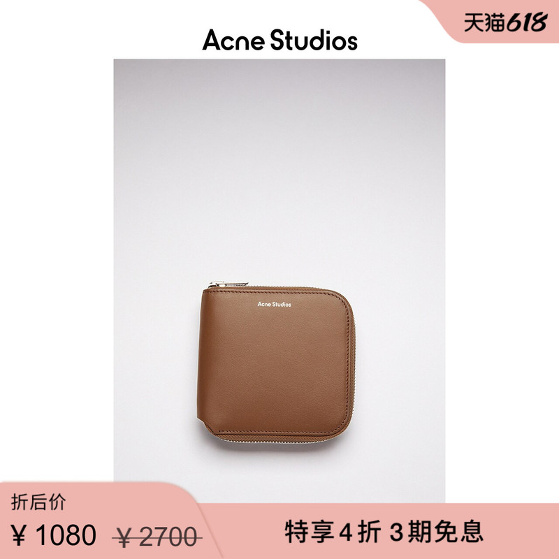 [Special Offer 60% off] Acne Studios Unisex Portable Short Square Leather Wallet Coin Purse
