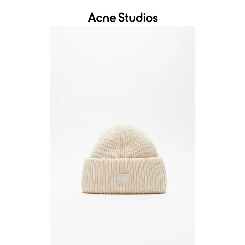 [Классический] Шапка Acne Studios лицeвая выражение холодная вязаная шапка из шерсти бини