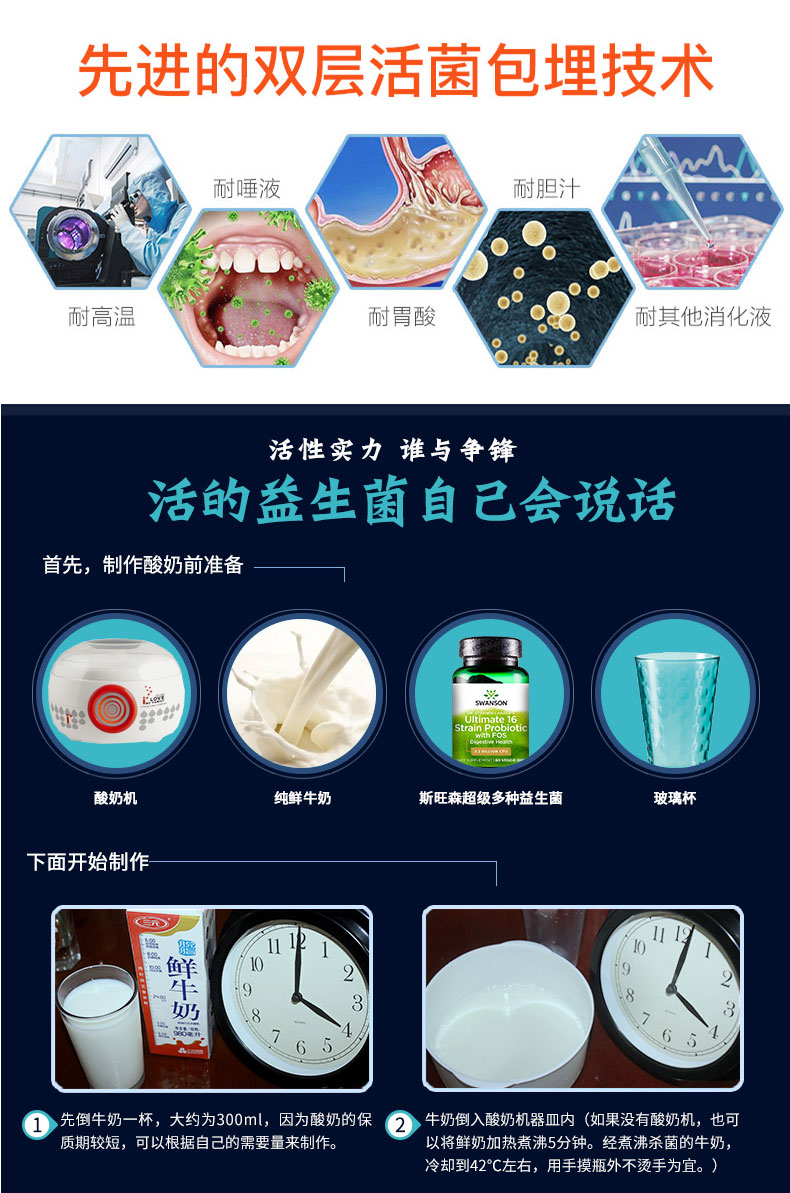 斯旺森 16种益生菌成人胶囊 60粒*2瓶 图9