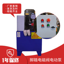 Customized hydraulic pump small foot pedal solenoid valve electric pump double oil circuit plunger pump station ultra-high pressure hydraulic press