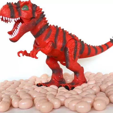 . Đồ chơi khủng long điện Tyrannosaurus rex mới có thể vừa đi vừa đẻ trứng Bé trai mô hình khủng long biết đi chơi - Đồ chơi điều khiển từ xa