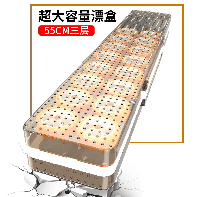 55cm three-layer multi-function three-in-one floating box fish drift box fishing sub-line wirebox main line box fish wire box set