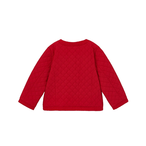 Красная куртка для девочек, стеганое термобелье, кардиган, детская одежда