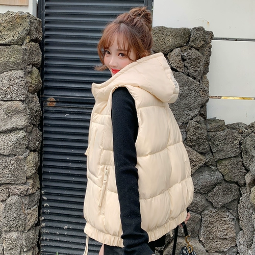 Короткий жилет с пухом, демисезонная легкая и тонкая куртка, в корейском стиле