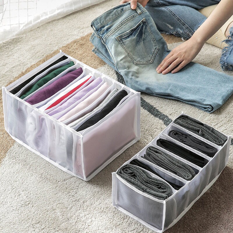 Clothes Storage Artifact Wardrobe Wardrobe Drawer Organizer T-shirt Pants Clothes Partition Box Large Segmented Bag Basket