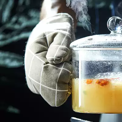 Oven gloves anti-scalding thickening baking high temperature resistant waterproof thickening home kitchen hot-proof barbecue microwave heat insulation