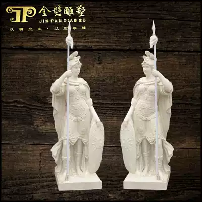 Sandstone carving embossed glass fiber decoration parts Garden property Square sculpture Roman samurai to customize