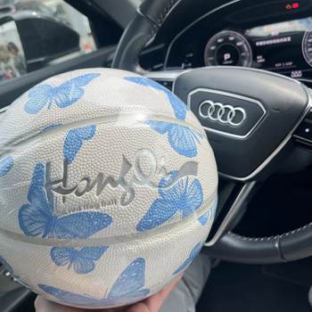 Nba genuine no. 6-7 high school entrance examination competition basketball teenager student female student indoor and outdoor wear-resistant non-slip blue ball