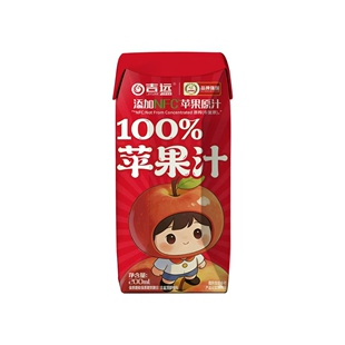 0添加！宝宝爱喝！NFC苹果汁200ml*12盒