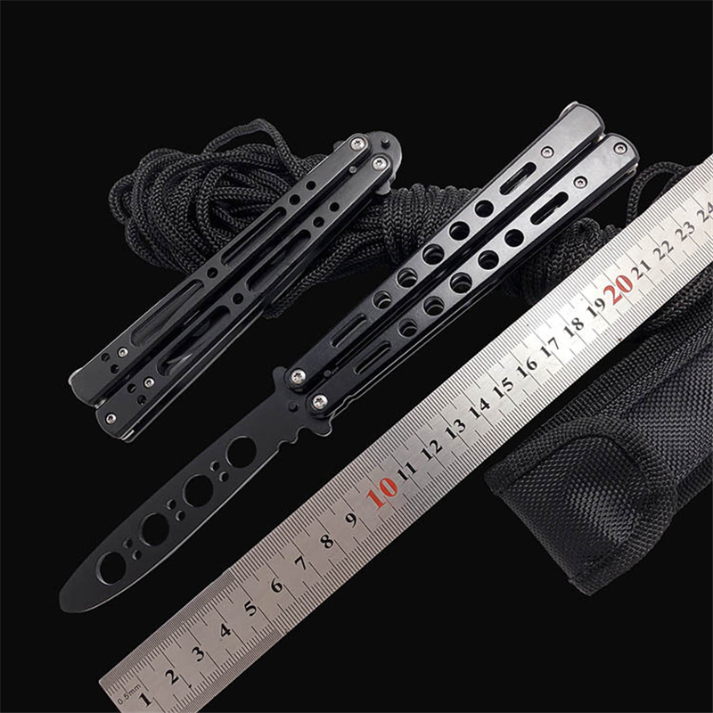 Novice beginner butterfly knife exercise knife shake knife self-defense mini knife folding knife hand training knife