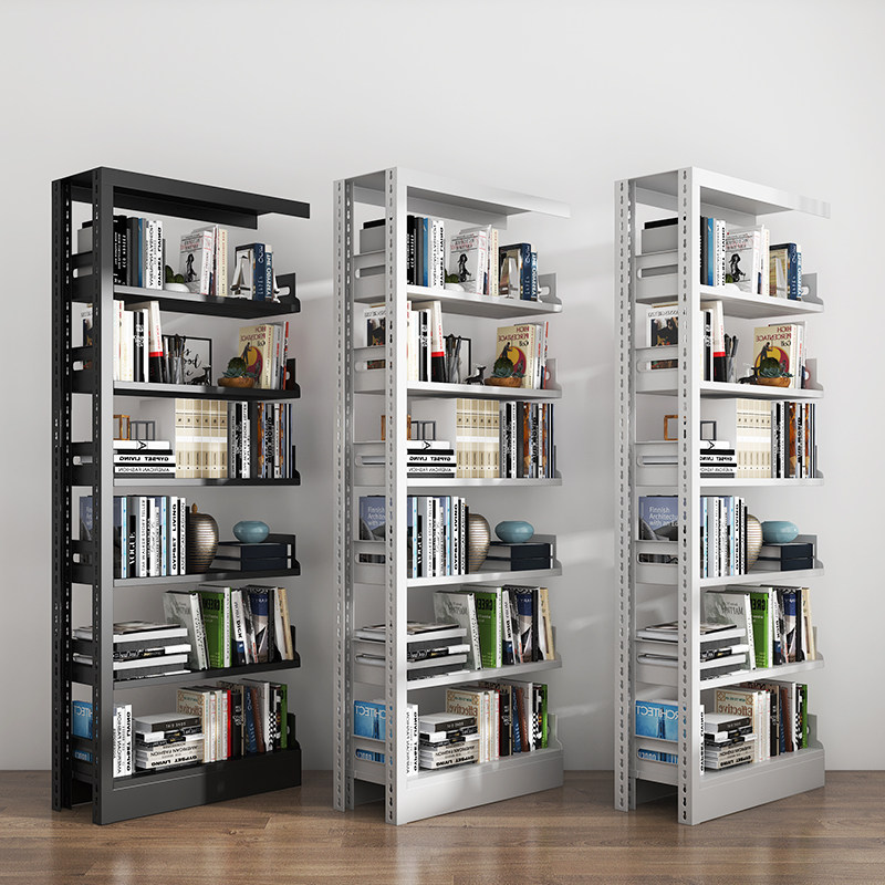 Steel Bookshelves Library Multilayer Floor Landing Simple Bookcase Home Living Room Containing Iron Art Shelve Single-sided Bookcase