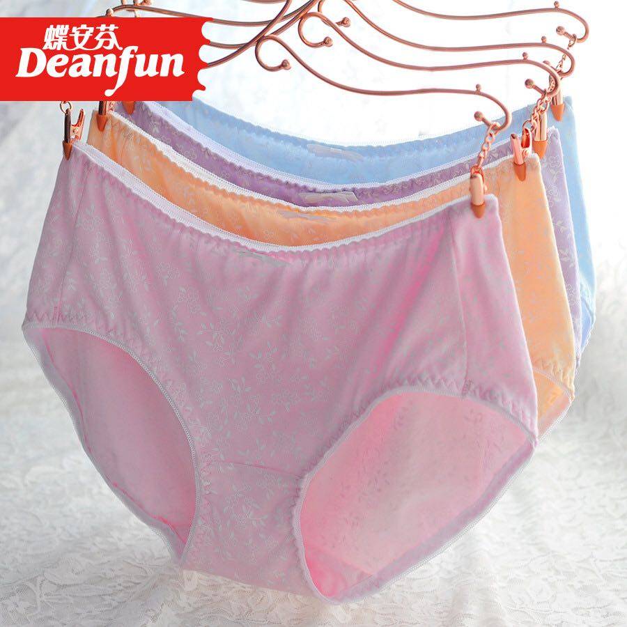 Butterfly - fen elastic cotton printing comfortable mid - waist flat atmospheric fresh - art girls simple underwear