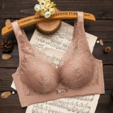 Кружевной тонкий поддерживающий бюстгальтер-топ, нижнее белье, большой размер
