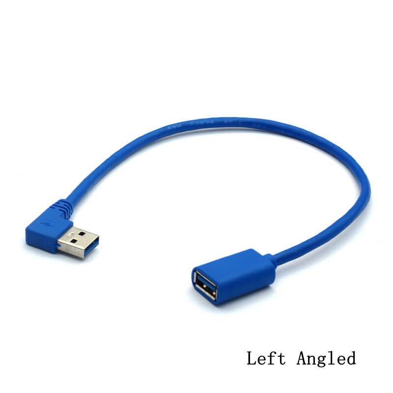 Right-angle USB3 0 male-to-female extension line up and down, left and right 90-degree elbows connected to U disk mouse keyboard data cable