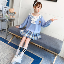 jk uniform skirt Elementary school childrens genuine fall girl zk clothes autumn winter jk dinck school uniforms children spring gk suit