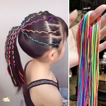 Seven-color dirty braid rope braided hair rope silk scarf artifact hair accessories head rope braided girl Net red braid hair rope