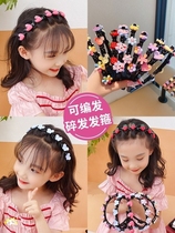 Childrens headdress 2021 new can be woven hair head hoop girl baby non-slip pressure hair card Princess cute hair hoop